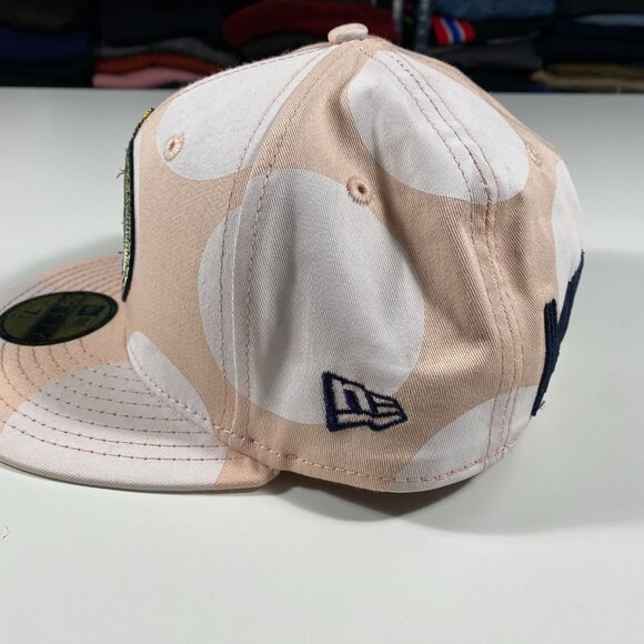 KENZO x New Era SS15 Polka Dot Fitted Hat Peach / White mens size 7 1/4 - Picture 3 of 8